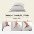 thumbnail image 4 of 800 Thread Count Egyptian Cotton 2-Piece Pillow Sham Set with Flanged Border, Standard Size (20" x 26") Silver Grey Solid, 4 of 4