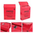 thumbnail image 2 of Wall Mounted Mailbox Newspaper Box Vintage Wall Mount Mailbox Post Box with Lock, 2 of 4