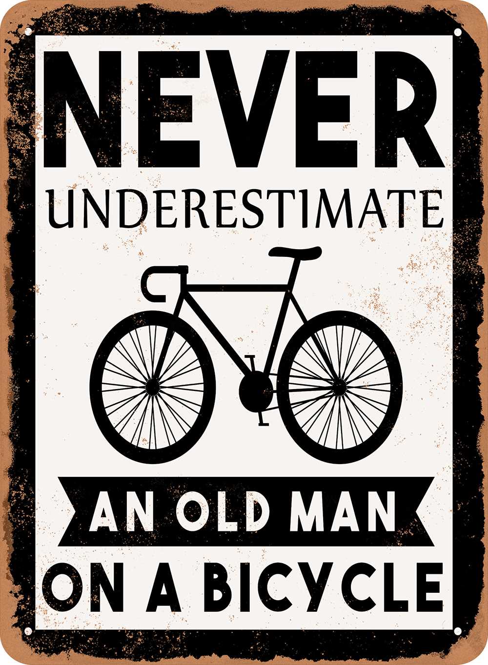 Never Underestimate An Old Man Who Is An Accountant – Vintage Blechschild 20x30 Cm, Aluminium, Für Wand & Garten