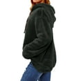 thumbnail image 4 of STARVNC Women Solid Color Pocket Hooded Long Sleeve Sweatshirt, 4 of 5