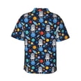 thumbnail image 3 of Daiia Space Dog Hawaiian Shirt for Men Gentle Cotton Regular Short Sleeve Casual-Small, 3 of 9