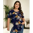 thumbnail image 2 of KOITHOT Womens Plus Size Tops Short Sleeve Shirts Tunic Tops for Women Crew Neck Casual Loose Blouses, 2 of 6