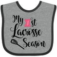 thumbnail image 3 of Inktastic My 1st Lacrosse Season Girls Baby Bib, 3 of 4
