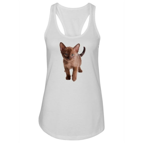 Cute Burmese Kitten Tank Women -Image by Shutterstock, Female x-Small