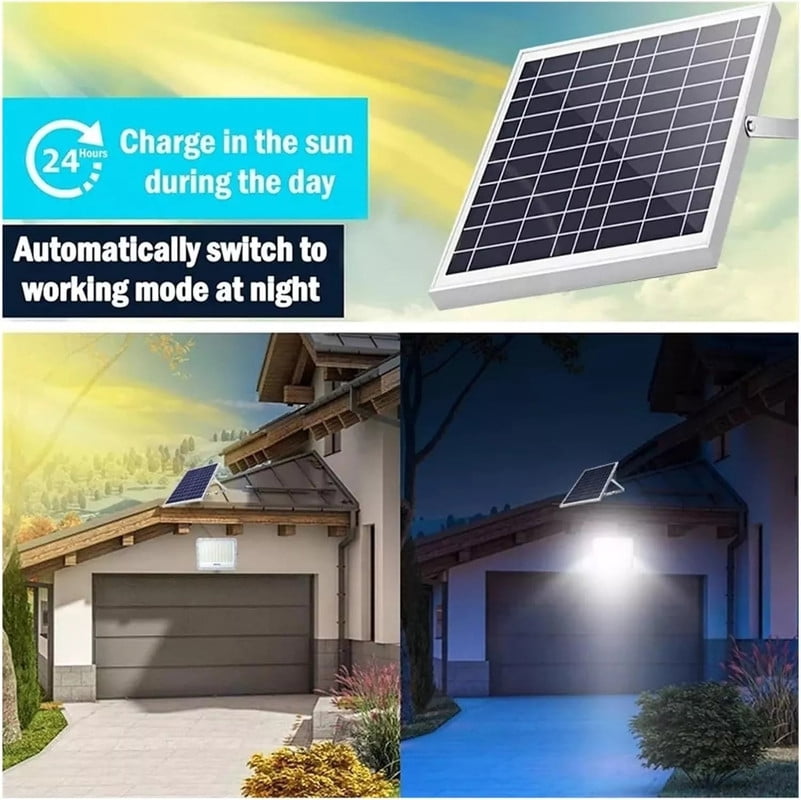 Commercial Solar Street Flood Light LED Lamp Outdoor Area Dusk-To-Dawn Wall Lamp for Streets, Parks & Outdoor Areas