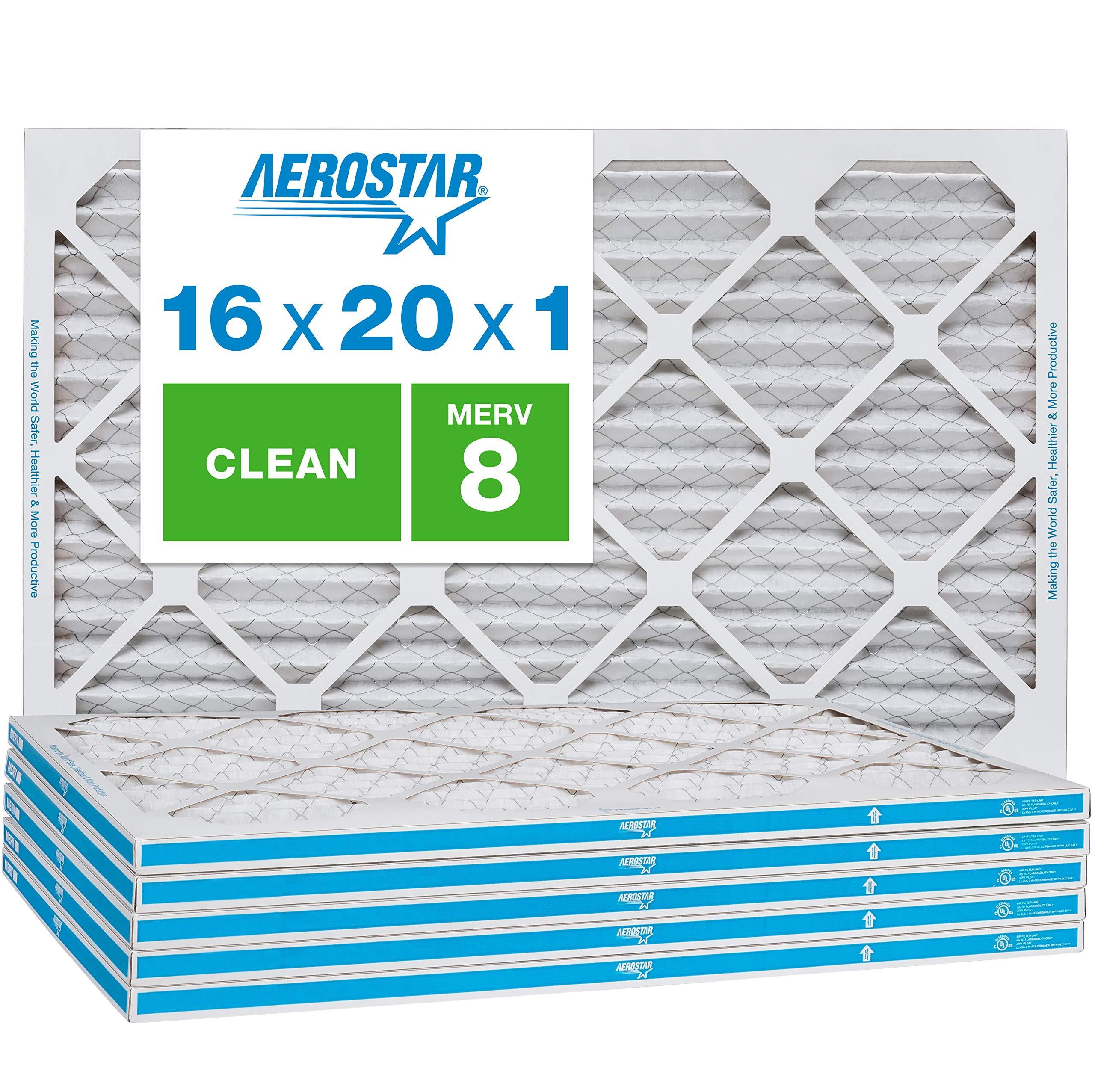 25x25x1 MERV 13 Pleated AC Furnace Air Filters 6 Pack 
