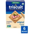 thumbnail image 2 of Triscuit Organic Original Whole Grain Wheat Crackers, Organic Crackers, Vegan Crackers, 6 - 7 oz Boxes, 2 of 3