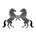 thumbnail image 2 of Women's Lost Gods Southwestern Horse Silhouettes Scoop Neck T-Shirt, 2 of 4