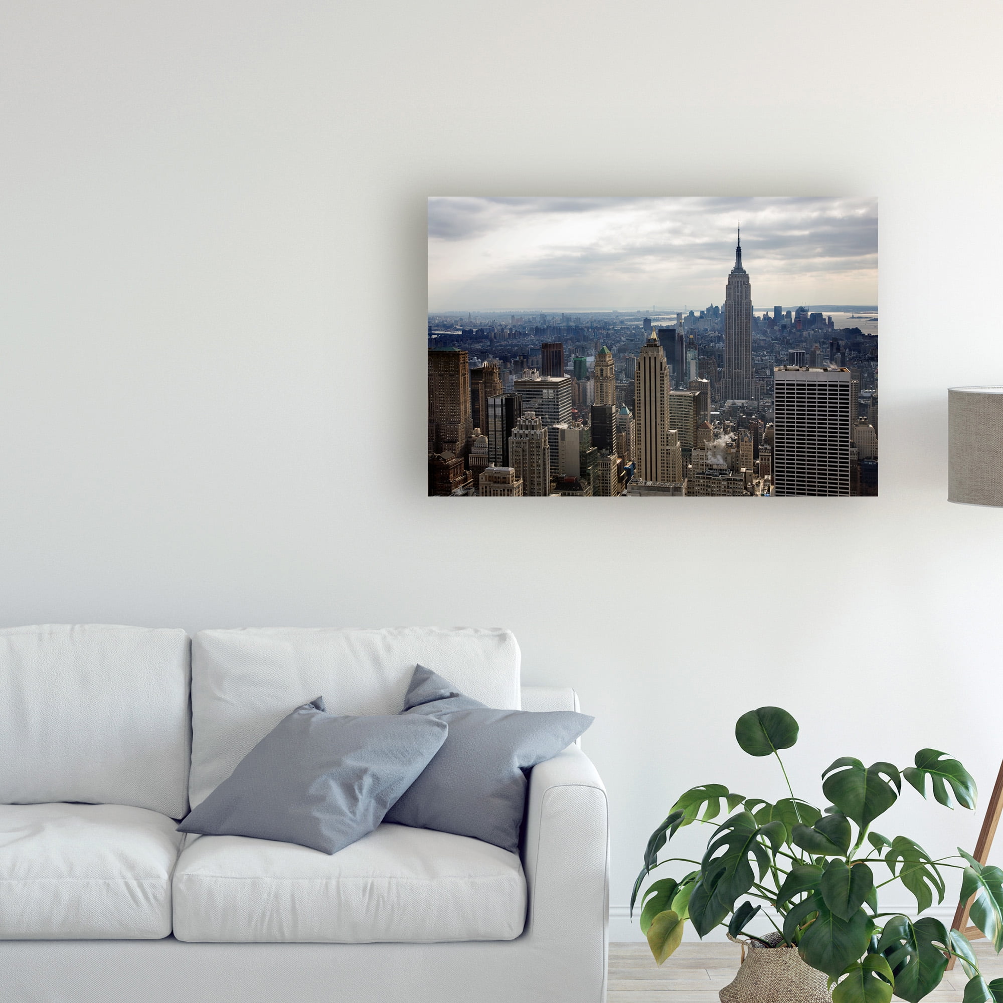 Trademark Fine Art 'Empire State Building New York City New York Color' Canvas Art by Monte Nagler