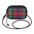 thumbnail image 2 of FORMRS Mini Crossbody Bag for Women Adjustable Rope Shoulder Casual Phone Purse, Red Green Pattern, 2 of 7