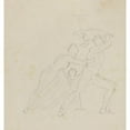 thumbnail image 2 of John Flaxman 12x13 Black Ornate Wood Framed Double Matted Museum Art Print Titled: Study for ‘The Fury of Athamas’ (Probably C. 1790-1794), 2 of 5