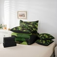 thumbnail image 6 of jejeloiu Military Camo Pattern 7-Piece Twin Bedding Sets,Green Camouflage Bedding Comforter Set For Girls Women Reversible, 6 of 8