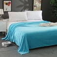 thumbnail image 2 of Kids Flannel Knit Blanket, Super Soft Plush Throw for Play Nap Bed, Anti-Static and Machine Washable, Cute Rabbit Design Sky Blue (1Pcs), 2 of 2