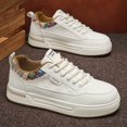 thumbnail image 2 of Men's White Sneakers Low-Top Retro Breathable Lightweight MD Sole & Upper - Minimalist Lace-Up Sneakers Suitable for Teenagers, Casual Sports Wear, Gym,, Everyday Versatile Sneakers, 2 of 5