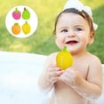 thumbnail image 4 of 4 esponjas de baño con forma de fruta para niños, bolas de ducha flexibles, limpiador con dibujos animados, 4 of 5