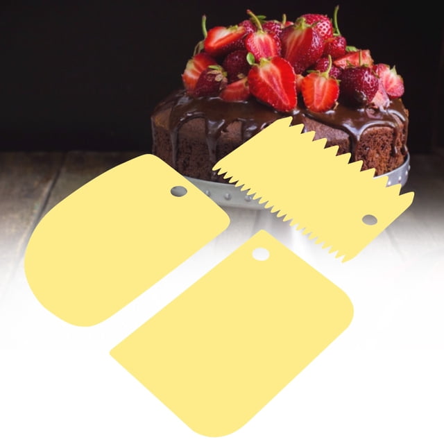 Cream Spatulas, Kitchen Utensil Plastic Cream Scraper Dough Scraper, 3Pcs Firm And Durable Pastry Tools For Dessert Shop Cake Shop Restaurant Home