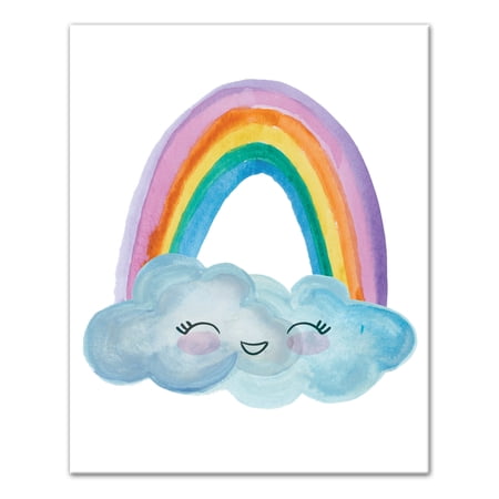 Creative Products Watercolor Rainbow Face 16x20 Canvas Wall Art