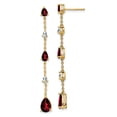 thumbnail image 2 of Primal Gold 14 Karat Yellow Gold Garnet and White Topaz Earrings, 2 of 5
