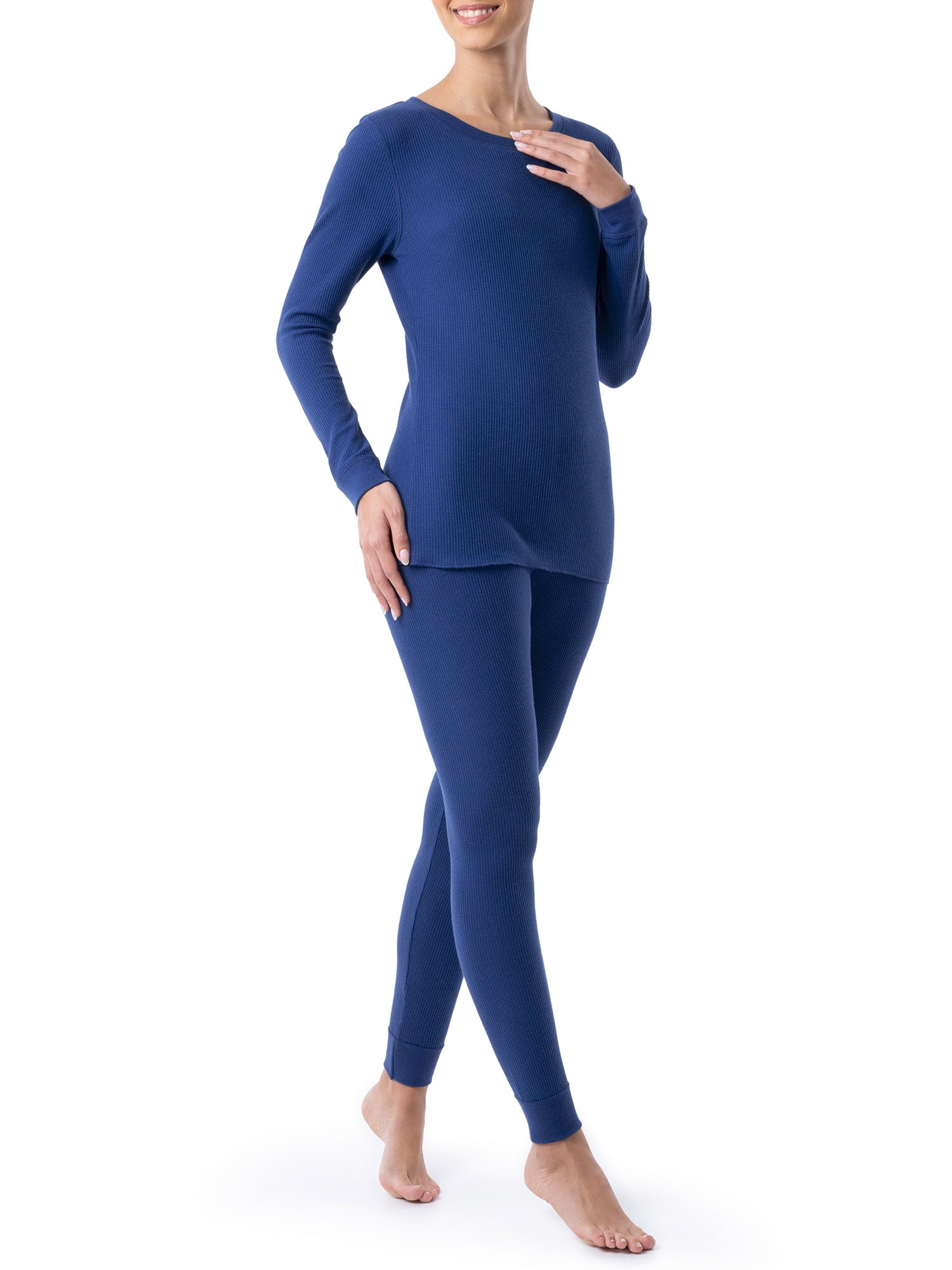 Fruit of the Loom Women's and Women's Plus Eversoft Waffle Thermal Top, 2-Pack