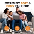 thumbnail image 5 of Cheer Collection Faux Fur Throw Blanket 108" x 88", Blue, 5 of 5