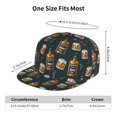 thumbnail image 2 of Flat Bill Trucker Hats for Women Men - Cigar Adjustable Flat Baseball Cap Snapback Hats Dad Hats for Men, 2 of 7
