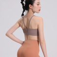 thumbnail image 6 of Womens Sports Bras Sports Bra Vest Push-Up Yoga Fitness Sports Bra With Removable Chest Pad Sport Bras for Women Khaki S, 6 of 6
