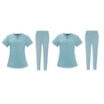 thumbnail image 1 of Enfermería Scrub Set Top Pantalones Transpirable Trabajo Uniforme para Enfermera Yoga Jogger, 1 of 5