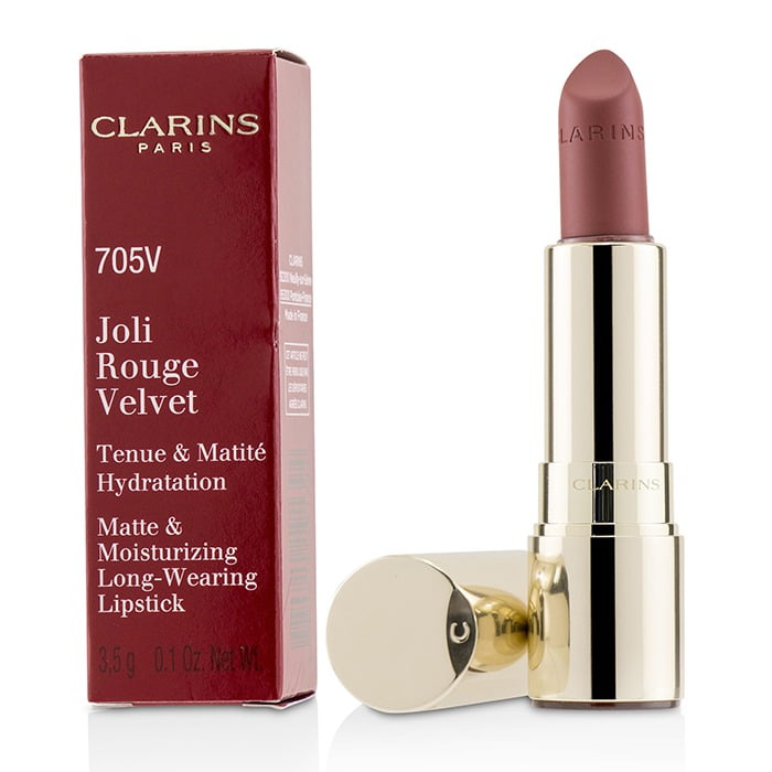 Clarins Joli Rouge Velvet Matte And Moisturizing Long Wearing Lipstick 705v Soft Berry 3
