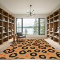 thumbnail image 2 of ODIKA 2x3 Machine Washable Non-Slip Area Rug, Contemporary Safari Style with Stylized Cheetah Spot Motif High Traffic Rug, Brown, 921104, 2 of 7