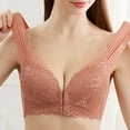 thumbnail image 5 of JGTDBPO Front Closure Bras For Women No Underwire Plus Size Lace Patchwork Full Coverage Bras Front Snap Bras Post Surgery Front Closure Brassiere Sports Bra Wireless Minimizer Bra, 5 of 7