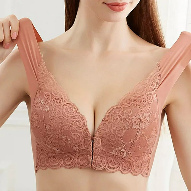 S LUKKC LUKKC Women's Plus Size Thin Wirefree Bra Lift and Support Bras for  Women No Underwire Full Coverage Push up Shaping Brassiere Wireless  Bralettes Comfort Everyday Underwear Clearance! 