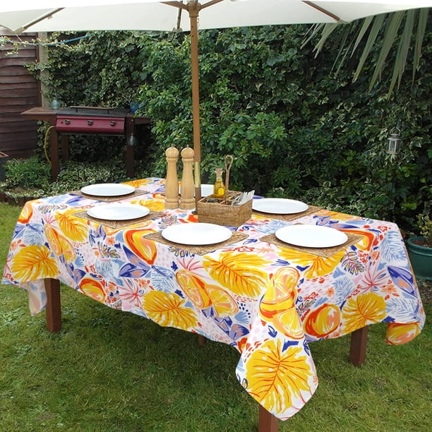 amazon rectangular patio table cover with umbrella hole Square Outdoor Tablecloth 54x54 Inch, Cloth Waterproof Tablecloths Table Cover, Garden/Yard Table Covers with Zipper Outdoor Tablecloth with Umbrella Hole