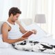 thumbnail image 5 of Fotbe Monochrome Flying Ravens Pantalones de Pijama para Hombre, Pantalones de Dormir, Pantalones de Casa con Cintura Ajustable y Bolsillos-Small, 5 of 6