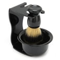 thumbnail image 2 of Juego de brochas de afeitar para hombres, juego de 3 brochas de afeitar, kit de brochas de afeitar, cuenco de afeitar, diseño elevado, 2 of 14