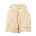 thumbnail image 5 of Lixiuxyad Womens Casual Shorts Shorts Women Plus Size Wide Leg Casual Shorts Elastic High Waisted Cute Shorts Summer Shorts Comfy Shorts Gym Shorts,Beige S, 5 of 5