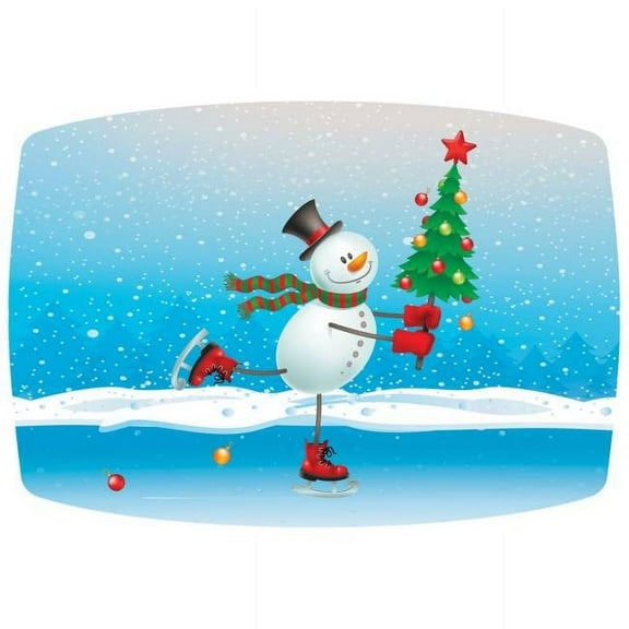 Skating Snowman Paper Placemats 125 Per Pack