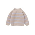 thumbnail image 3 of Musuos Toddler Baby Sweater 6 9 12 18 24M 3Y Stripe Print Warm Knitted Long Sleeve Pullover Infant Casual Knitwear, 3 of 10