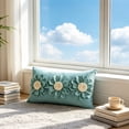 thumbnail image 6 of Textured Floral Throw Pillow, Handmade Petal Flower Cushion With Coastal Style Design, Decorative Accent Pillow For Sofa Bedroom Farmhouse Home Decor, pillows, 6 of 6