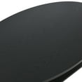 thumbnail image 7 of Household Essentials Jamestown Oval Coffee Table with Storage Shelf Black Oak Wood Grain and Black Metal, 7 of 7