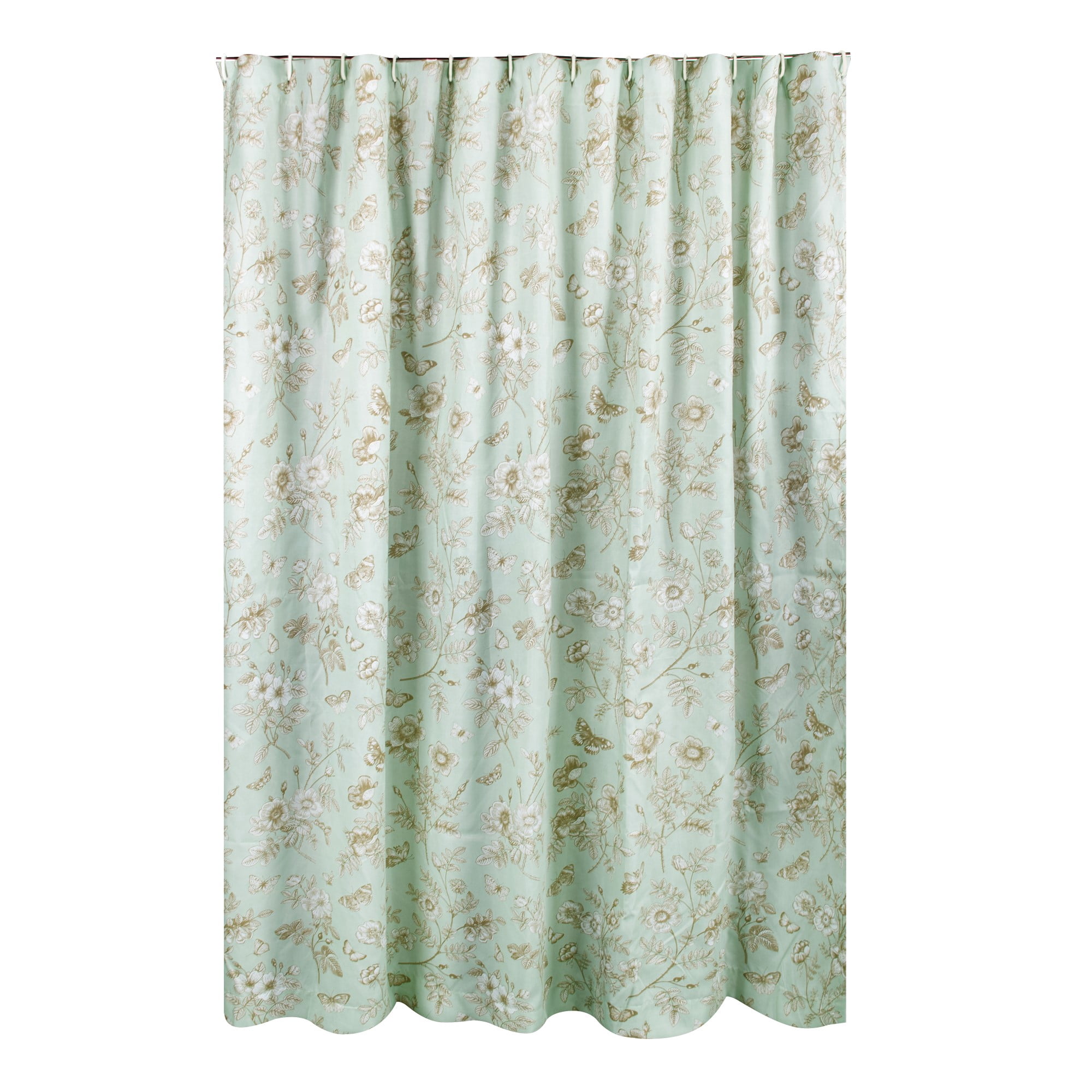 Greenland Home Fashions Olivia Butterfly Garden Traditional Shower Curtain, 72" x 72"