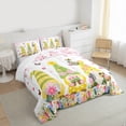 thumbnail image 3 of Homewish Kawaii Bow Gnome 2pcs Bedding Comforter Set for Teens Boys Girls,Cherry Blossom Butterfly Twin Comforter Sets,Spring Graden Breathable Bedding Set,Breathable Home Decor, 3 of 8