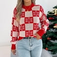 thumbnail image 5 of Fall Halloween Sweater for Women - Knitted Lantern Sleeve Sweatshirts Winter Holiday Xmas Christmas Pullover Party Tops, 5 of 6