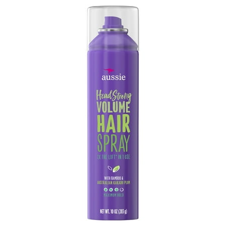 - Aussie Headstrong Volume Hairspray with Bamboo & Kakadu Plum, 10.0 oz