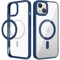 Transparent Magnetic Case Designed for Apple iPhone 14 Clear Magnetic Case for Rugged Shockproof Strong Magnetic Military Grade Drop Protection Phone Case for Apple iPhone 14, Navy