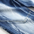 thumbnail image 4 of WREESH Men's Jeans Denim Pants New Fashion Have Pockets Button Zipper Personality Denim Trend Jeans Light Blue, 4 of 9