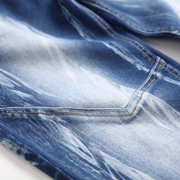 Isvgxsz New Denim Pants for Men Casual Comfort Waist Skinny Pants Men Print Quick Drying Long Pants Pocket Button Front Mid Waist Skinny Jeans For Men Light Blue Xl
