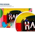 thumbnail image 2 of Video Game Happy Birthday Backdrop Colorful Cartoon Children Party Banner Decorations Supplies Photography Background Cake Table Decor Supply Photo Booth Studio Prop, 2 of 5