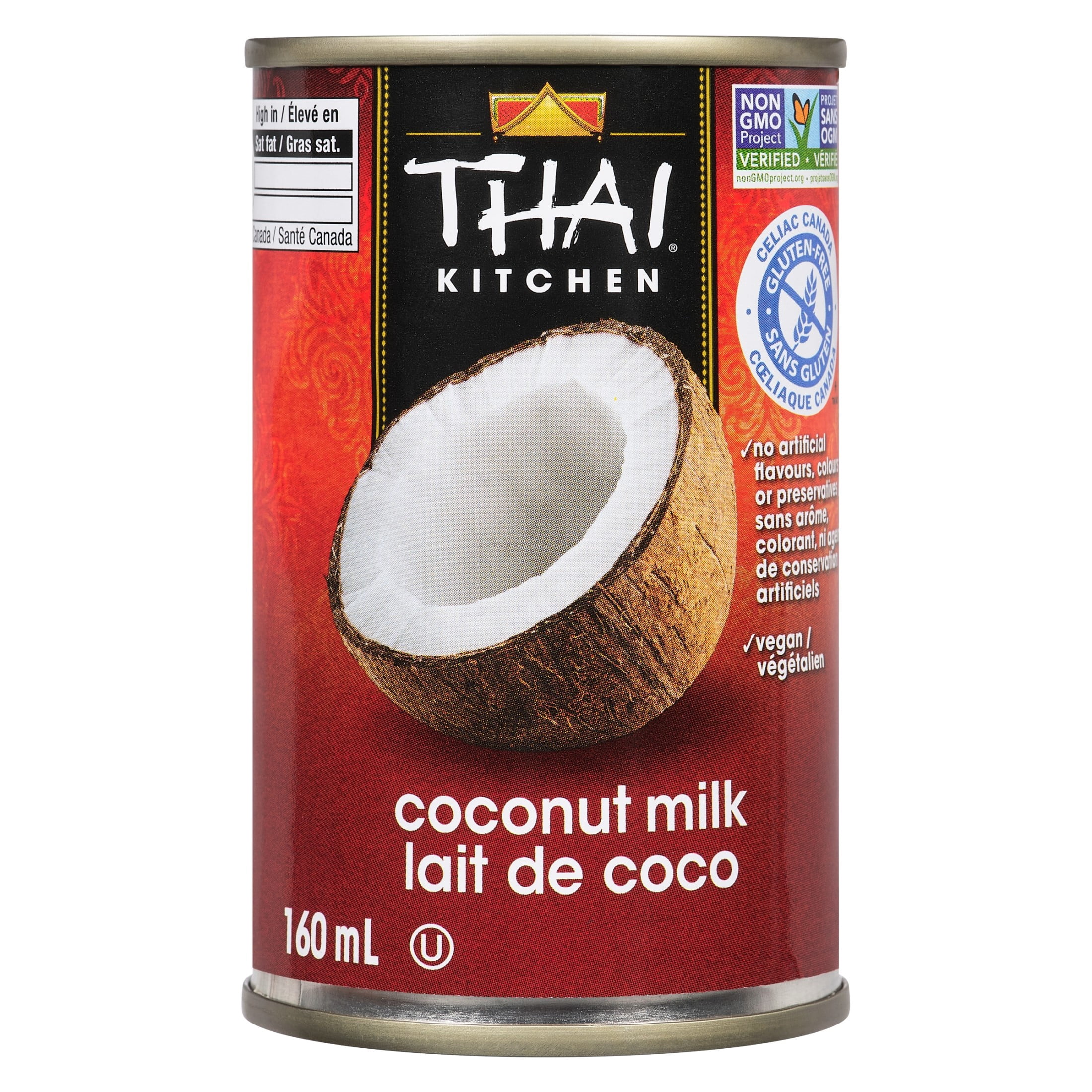 (8 pack) Thai Kitchen Gluten Free Premium Unsweetened Coconut Milk, 5.46 fl oz Can