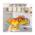 thumbnail image 5 of Bandeja de almacenamiento para refrigerador, giratoria 360 grados, antideslizante, organizador para congelador, contenedor de almacenamiento para frutas y verduras, transparente, 5 of 5