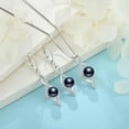 thumbnail image 6 of Inpasne Freshwater Pearl Drop Earrings for Women 925 Sterling Silver Infinity Dangle Earrings Twisted Black Pearl Jewelry Gifts for Her, 6 of 7